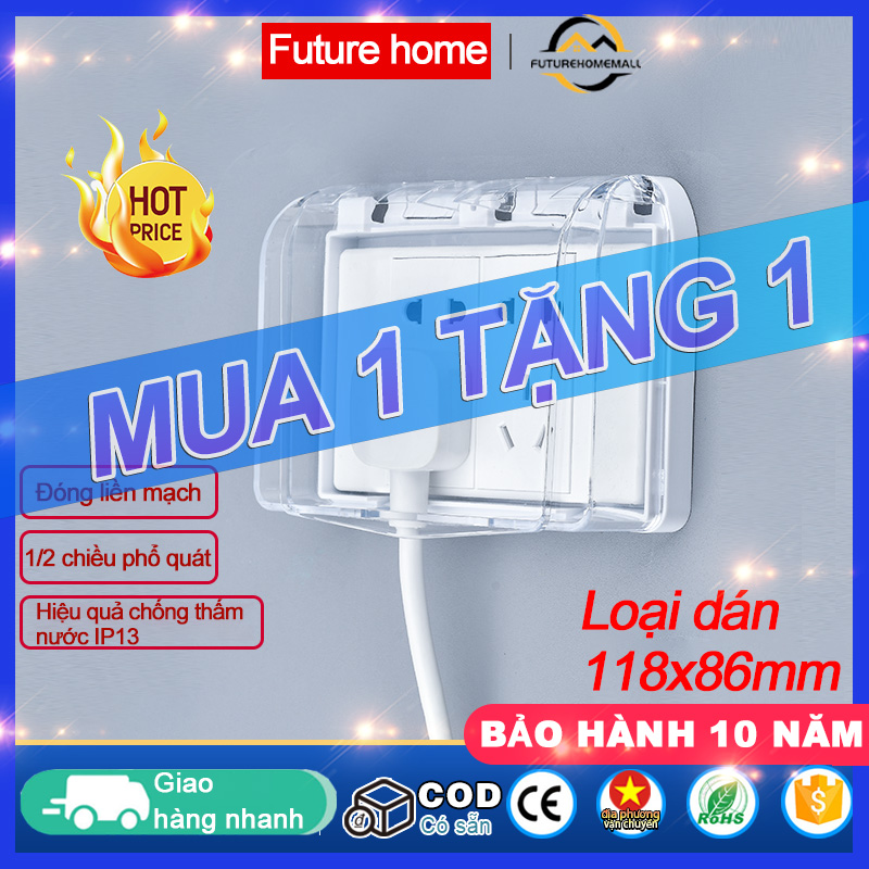 Fhm hộp ổ cắm nguồn chống thấm nước an toàn kiểu 118 phòng tắm trong suốt ổ cắm điện hộp chống thấm nước