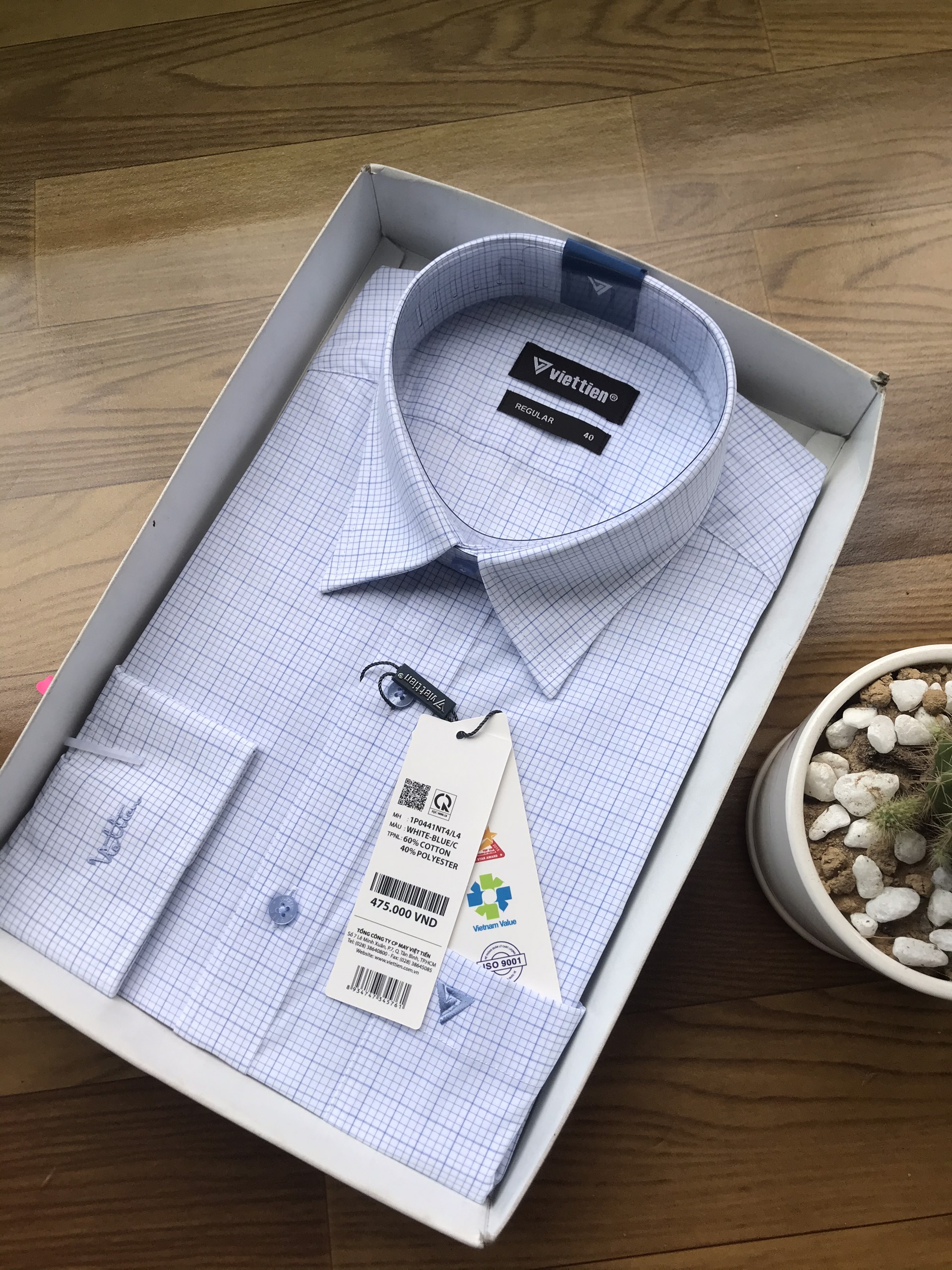 Áo sơ mi Việt Tiến dài tay sale