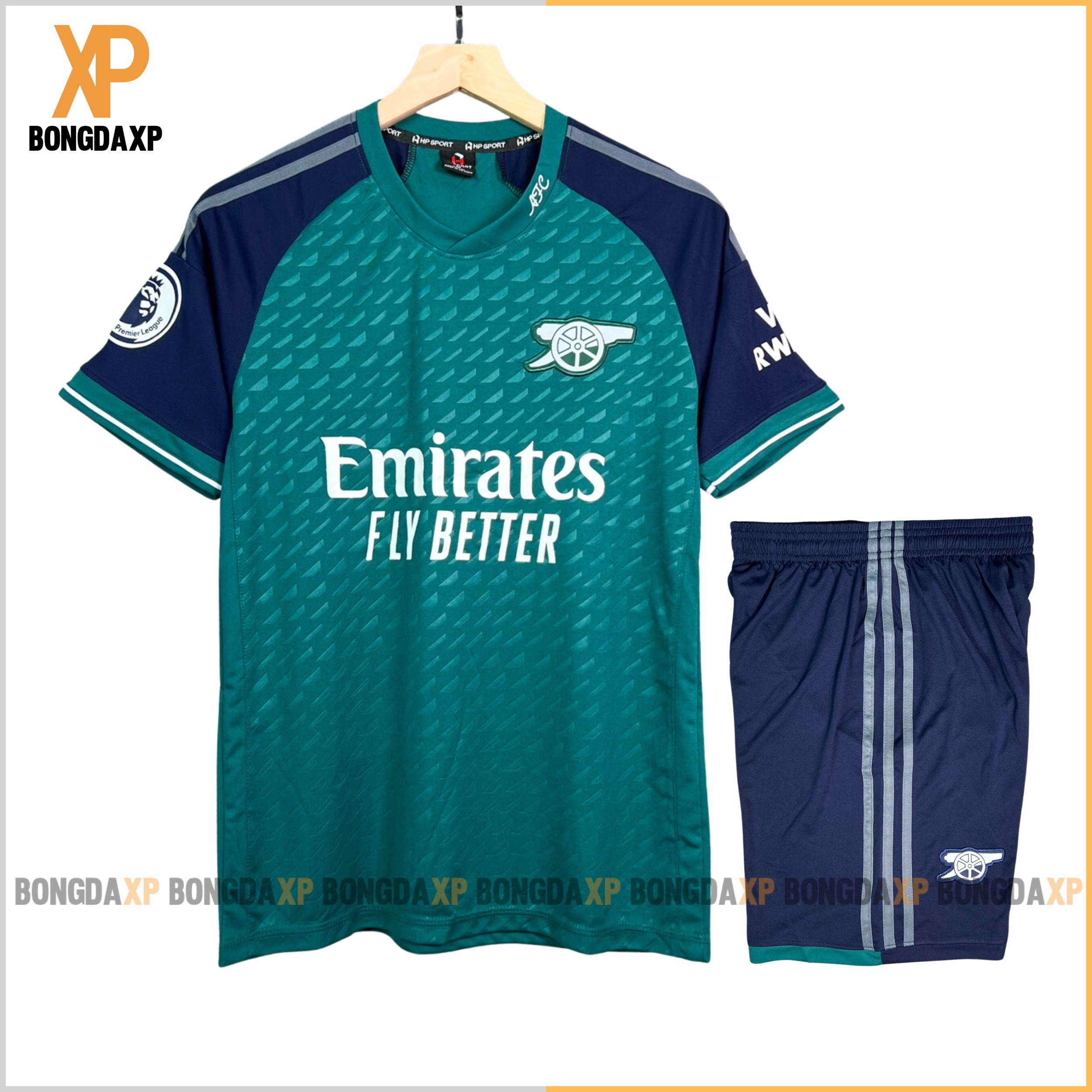 Quần áo bóng đá CLB Arsenal 2023 Xanh lý Vải thun lạnh cao cấp