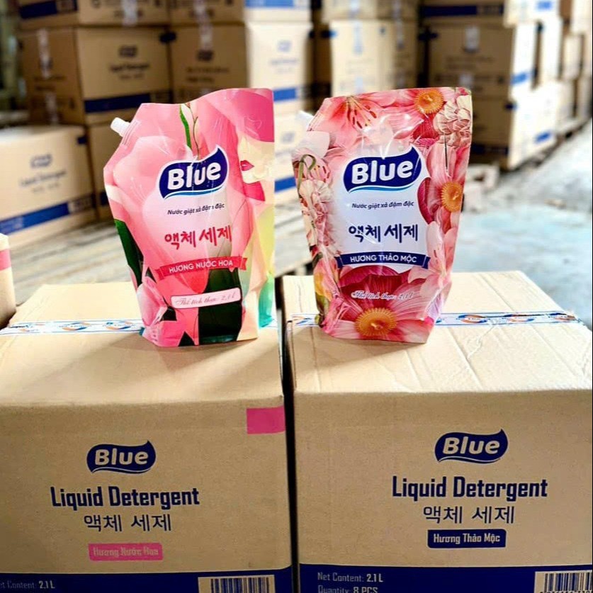 Nước giặt blue công nghệ hàn quốc 2100ml - nước giặt hương nước hoa, hương thảo mộc