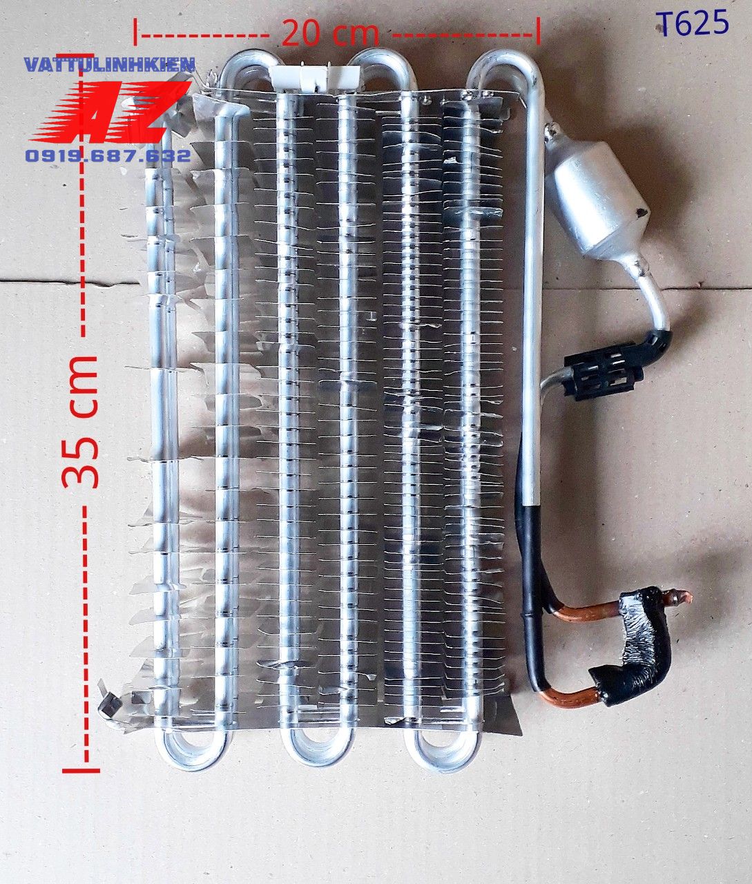 Dàn tản nhiệt tủ lạnh ống nhôm cỡ 35cm x 20cm