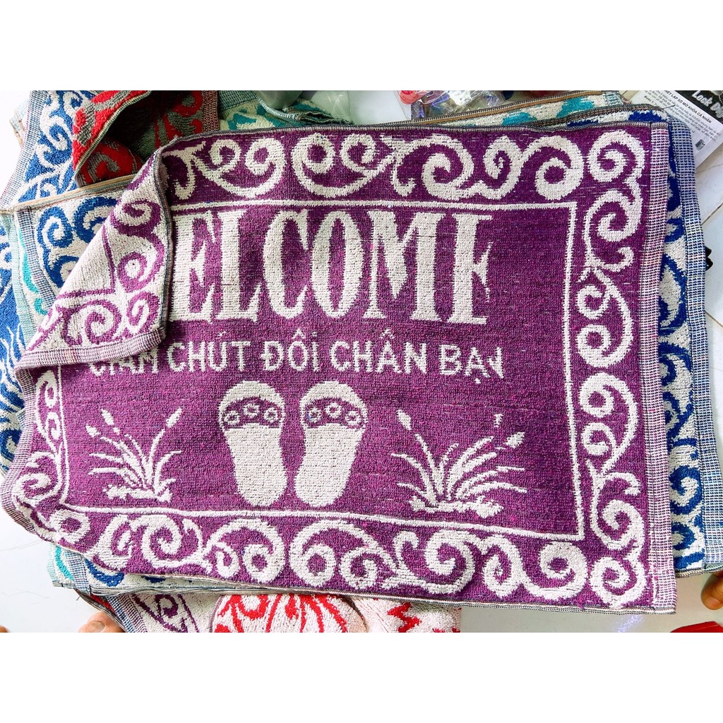 Combo 5 miếng thảm chùi chân wellcome