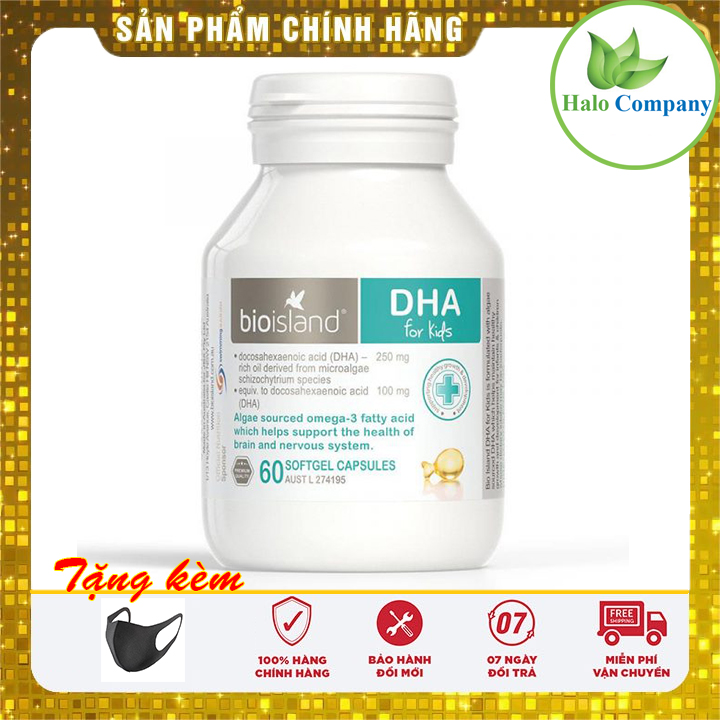 Dầu cá Bio Island DHA for Kids giúp bé thông minh hơn 60v