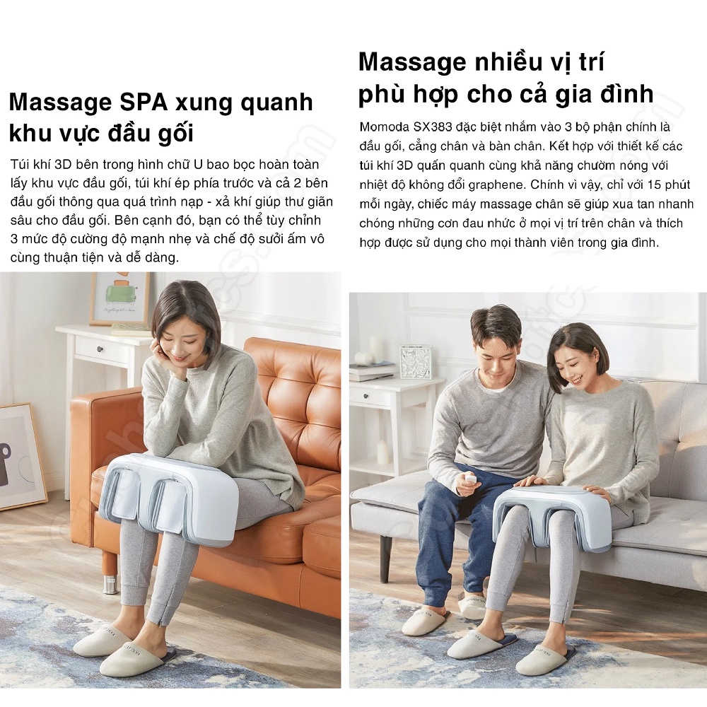 Máy Massage chân Đầu gối Chân Giải nén thoải mái từ Xiaomi Youpin Momoda 3D Spa Airbag SX383