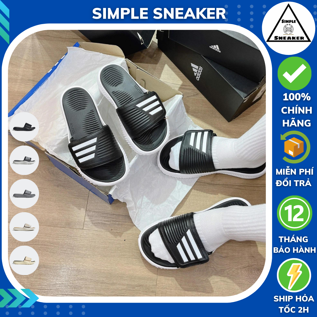 Dép adidas alphabounce 2.0 chính hãng -simple sneaker- adidas alphabounce slides dép quai ngang nam nữ đen trắng gy9415 - gy9416 - gy9817 - gy9818