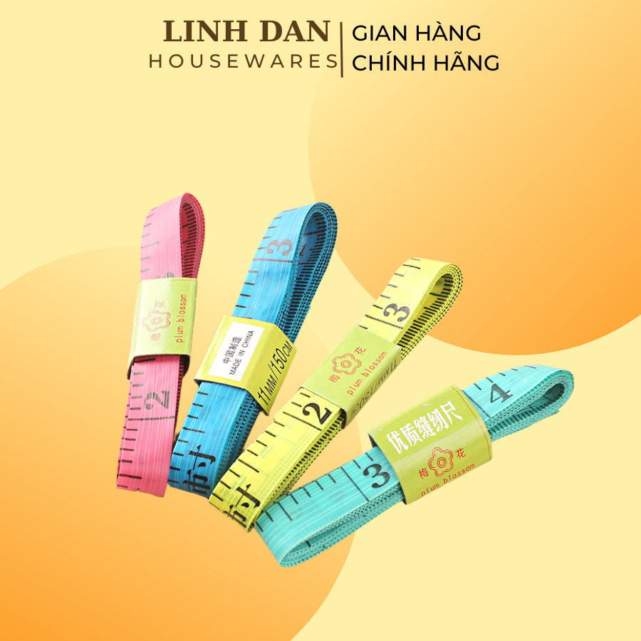 Thước dây mềm 1.5m, thước đo eo bụng chiều cao may đồ tiện lợi
