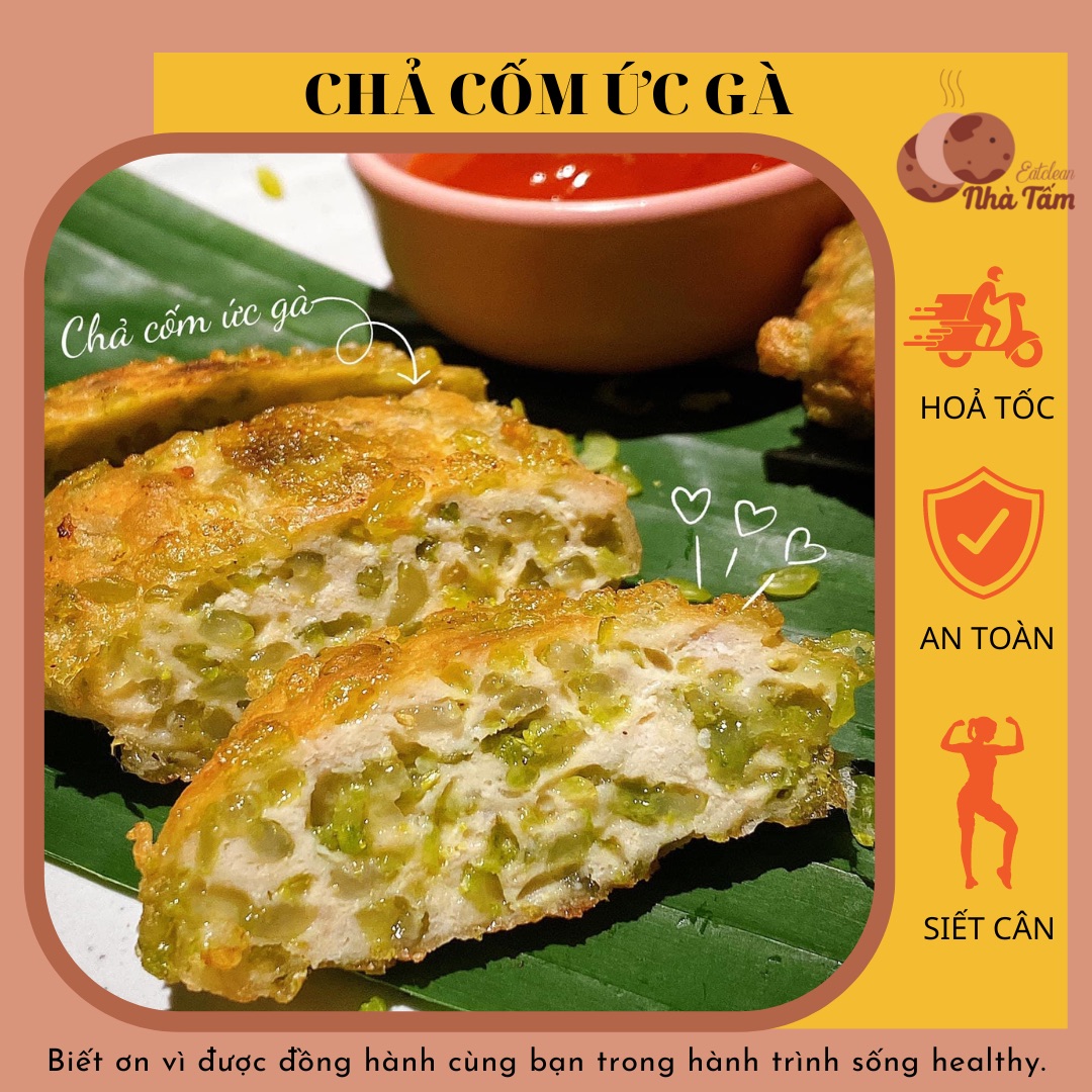 Chả cốm ức gà eatclean