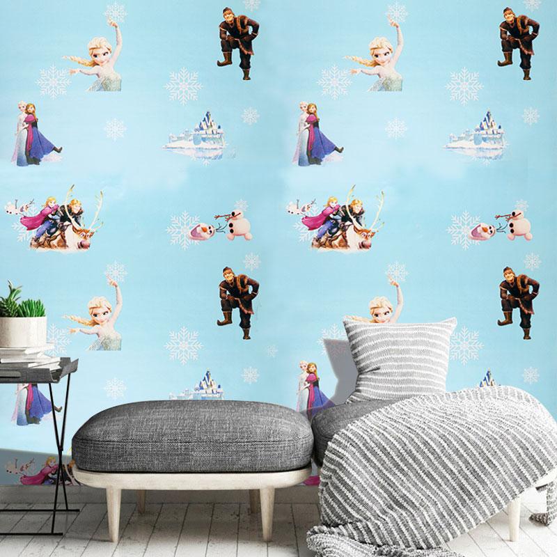 Cuộn 5m decal giấy dán tường Công chúa Tuyết Elsa khổ 45cm keo sẵn. Độ bền cao keo bám chắc tuổi thọ giấy lâu. Decal dán tường