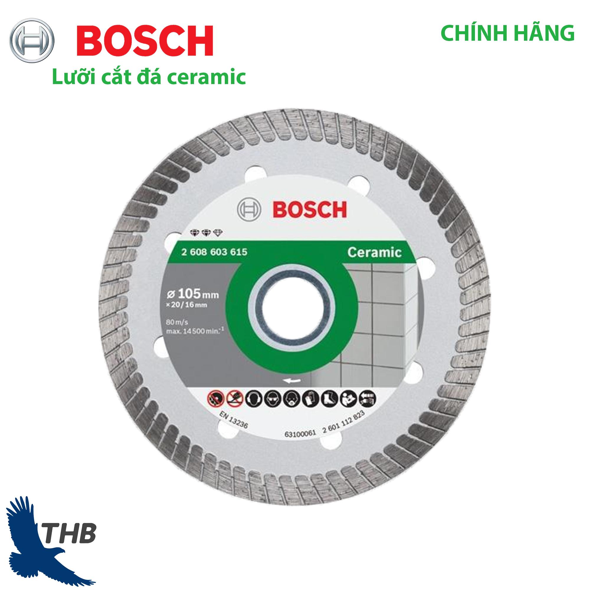 Lưỡi cắt đá ceramic Lưỡi cắt gạch Ceramic 105mm Bosch chính hãng