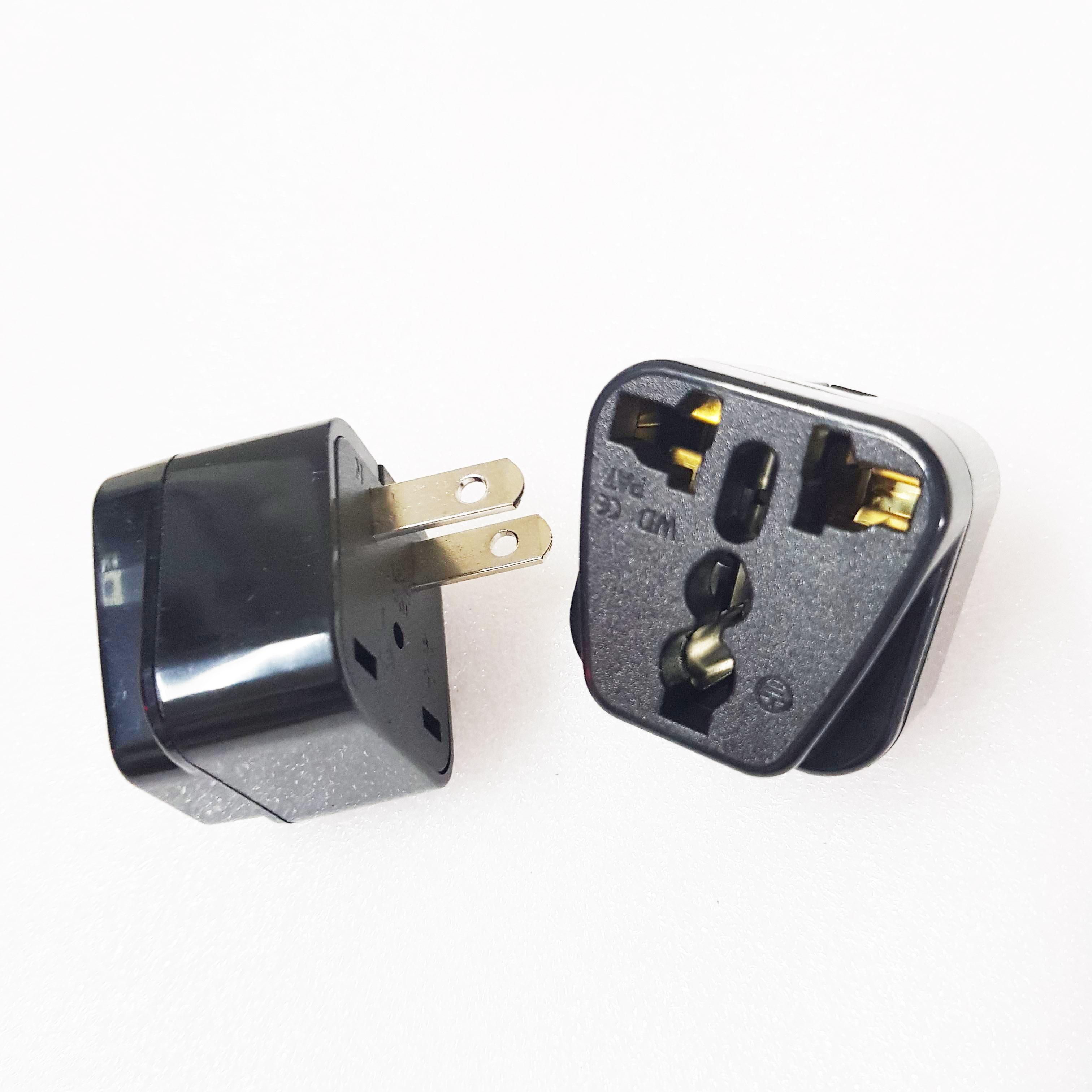WD-6 2 Chân Dẹt Cắm Sạc Du Lịch - Bộ Chia Điện Phích Cắm 3 ra 2 US