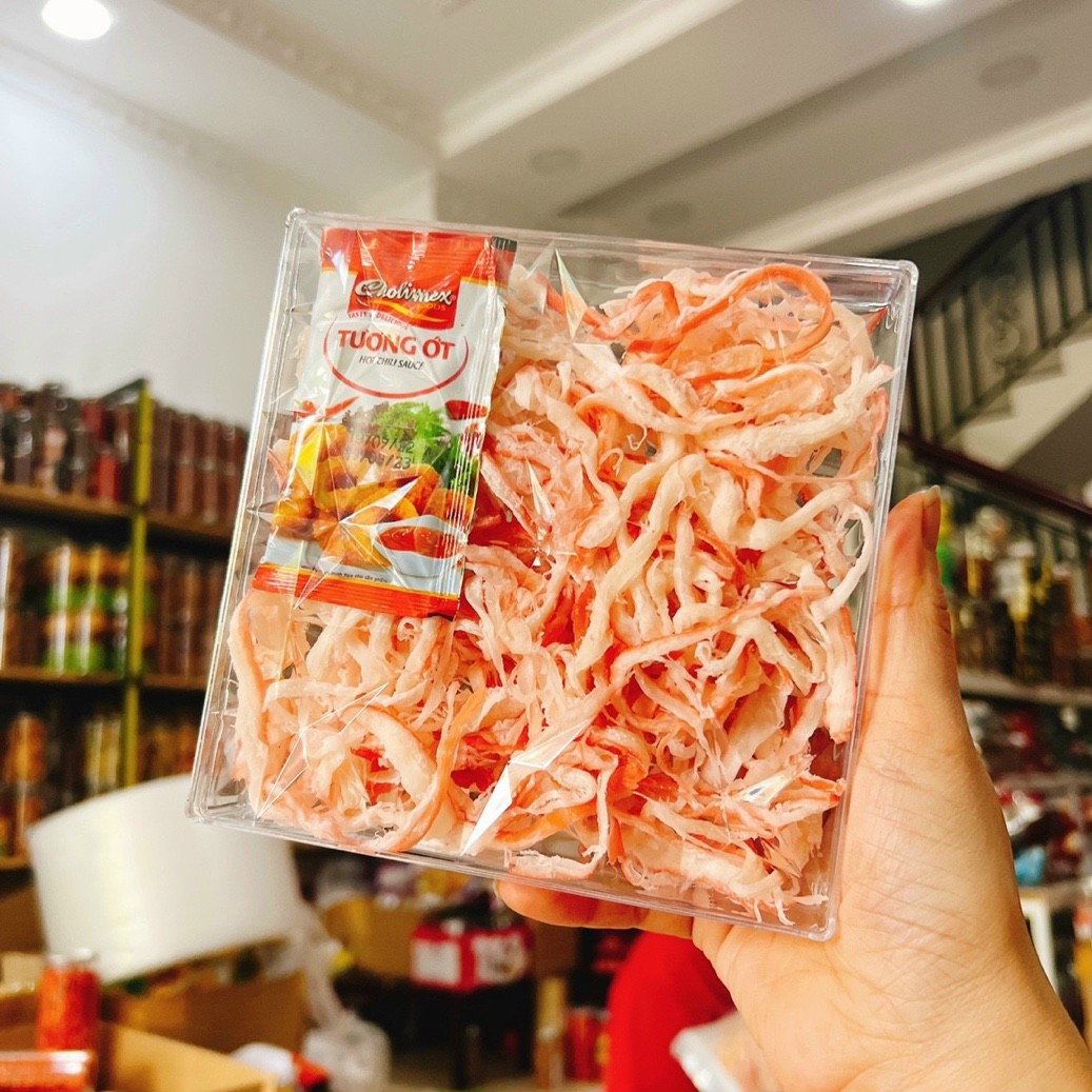 Mực xé sợi hấp dừa thái lan - mềm ngọt béo