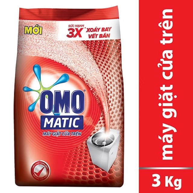 Bột giặt omo matic cửa trên 3kg