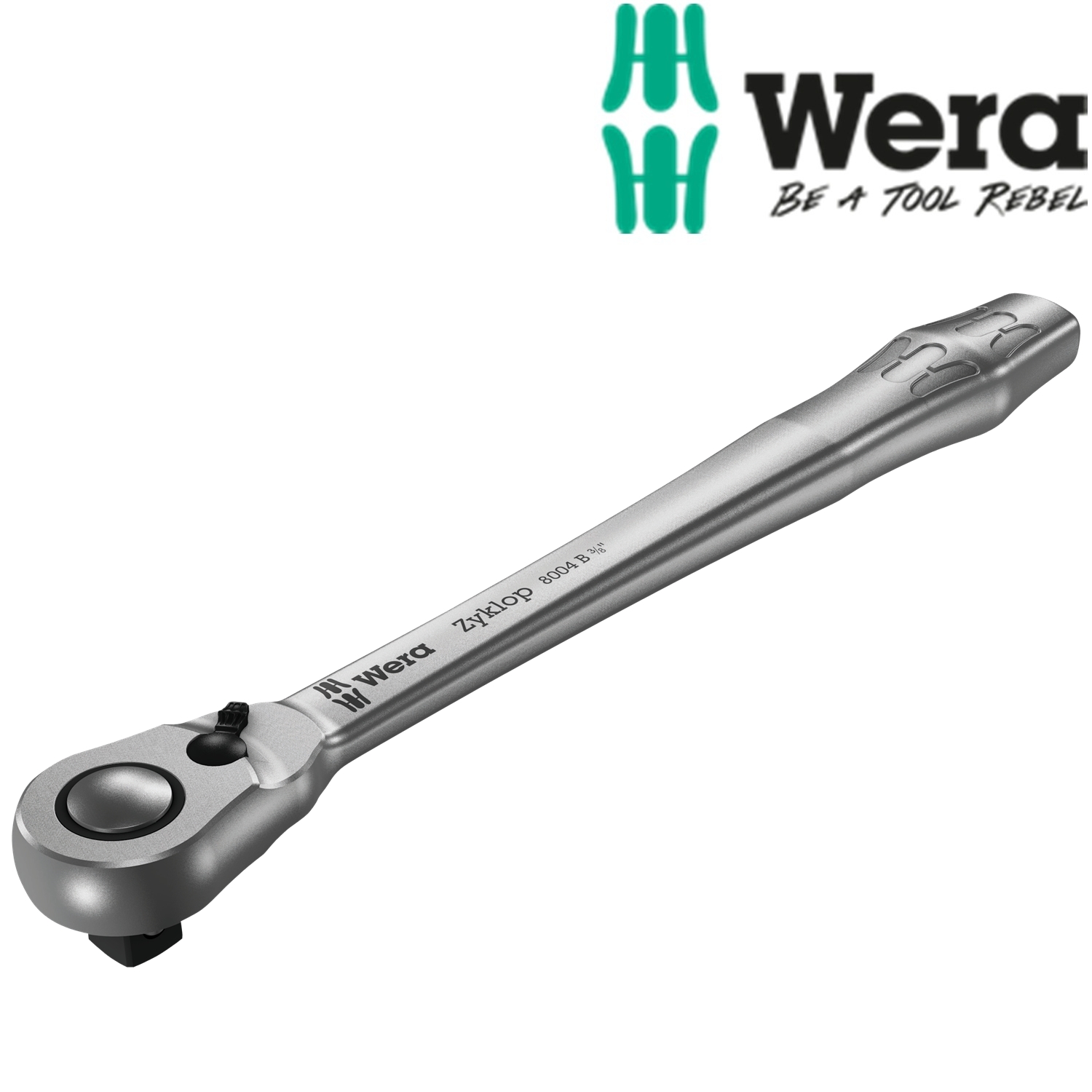 Cần xiết tròng cóc 3/8" 8004 B Zyklop Metal Ratchet với cần gạt trái và phải Wera 05004034001