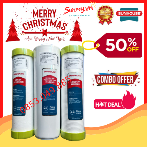 Lõi lọc nước thô số 1,2,3 Sunhouse