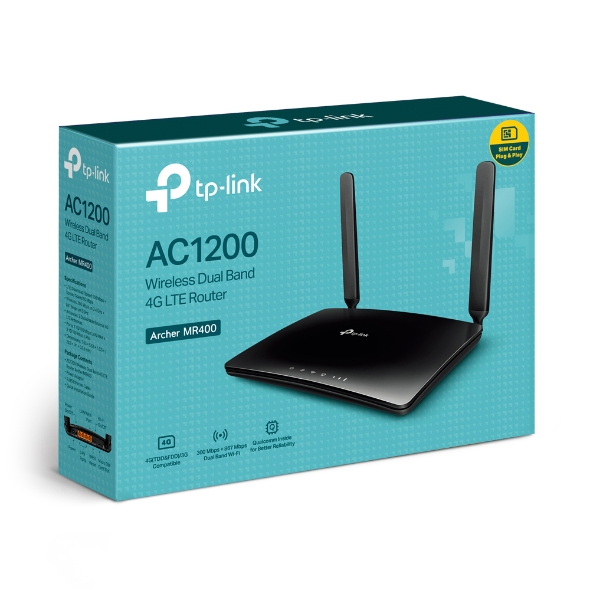 Router wi-fi băng tần kép 4g lte ac1200 tplink mr400