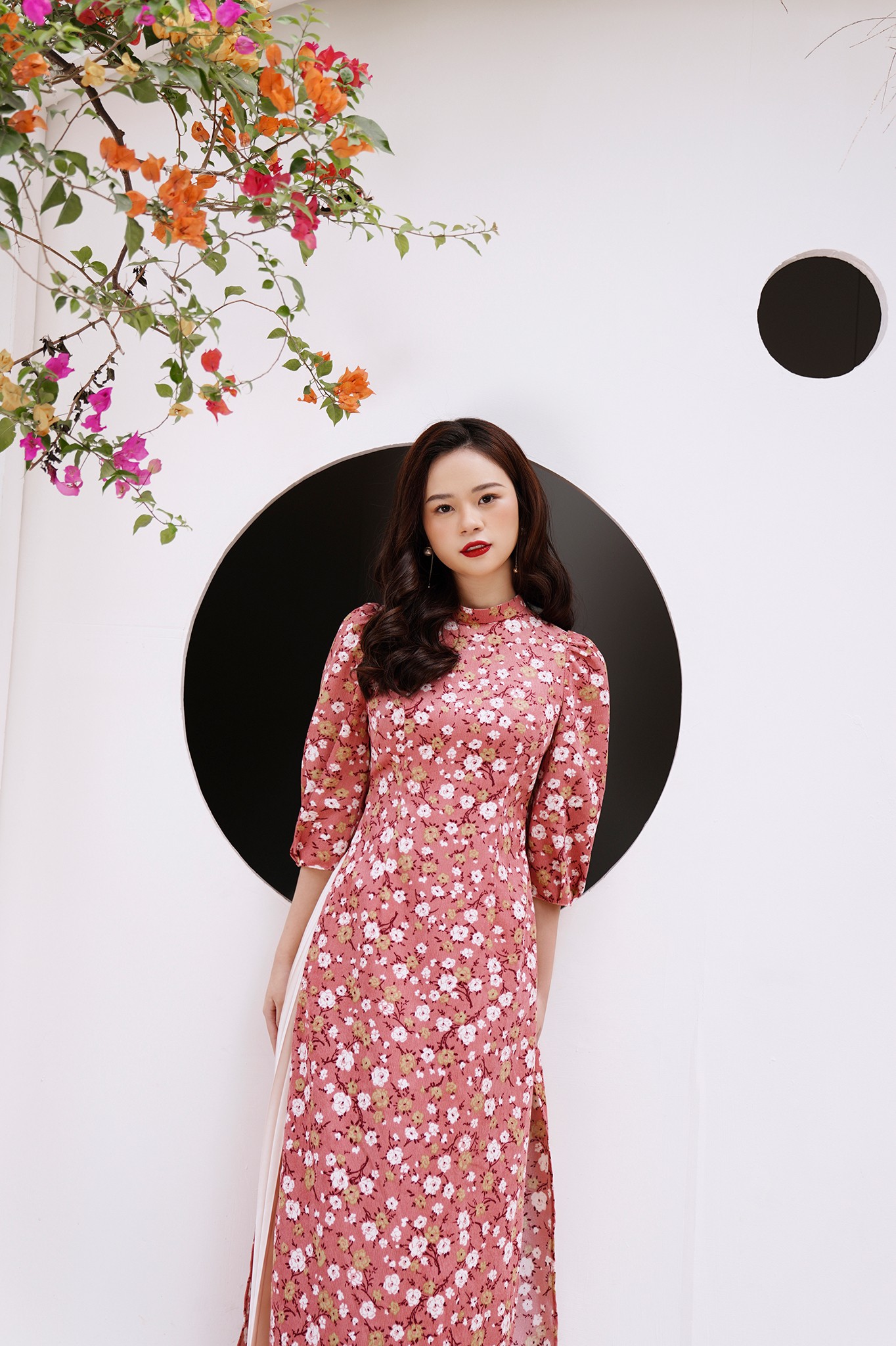 Quần dài ống suông trong bộ áo dài cách tân Eva de Eva 20AQDE077H