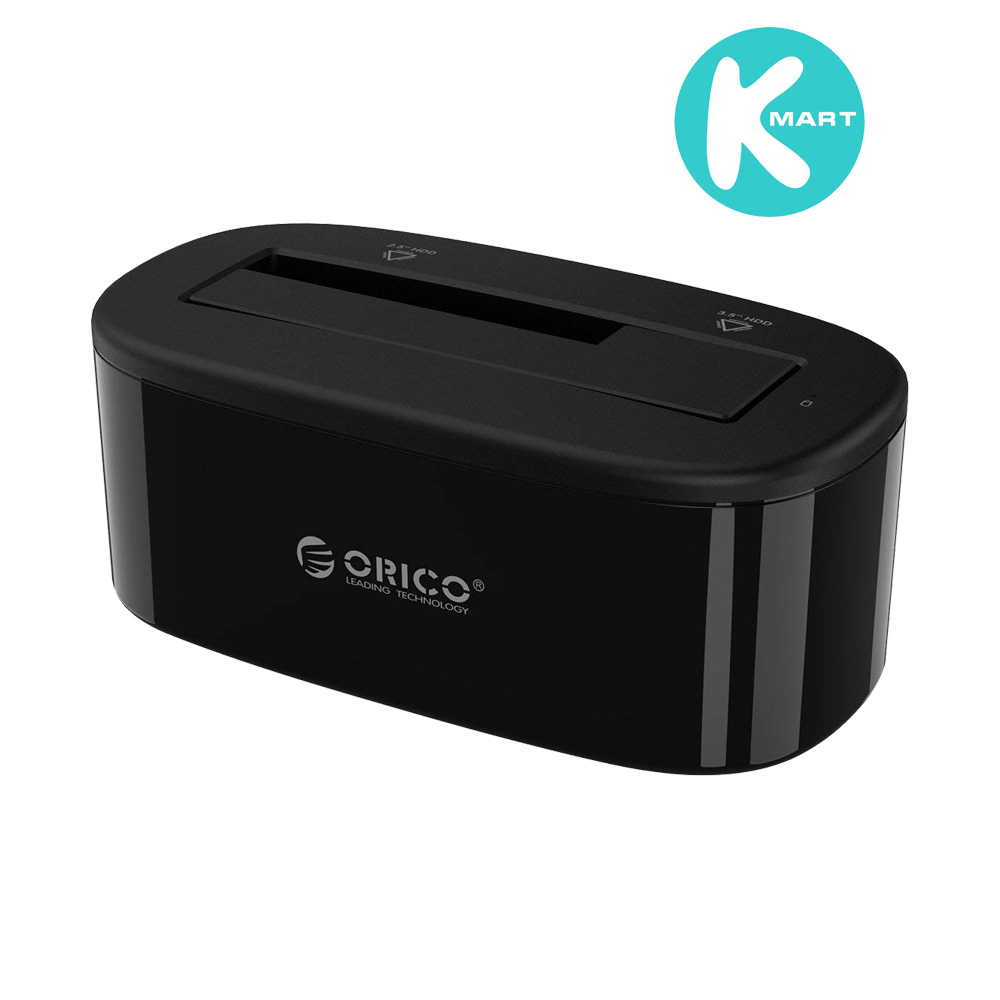 Đế ổ cứng 1 khay 3.5"/2.5" usb 3, đen, orico 6218us3-bk - hàng chính hãng