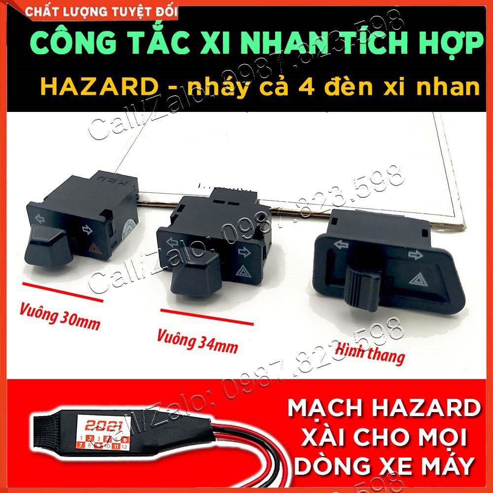 Công tắc xi nhan tích hợp Hazard - Nháy cả 4 bóng xi nhan