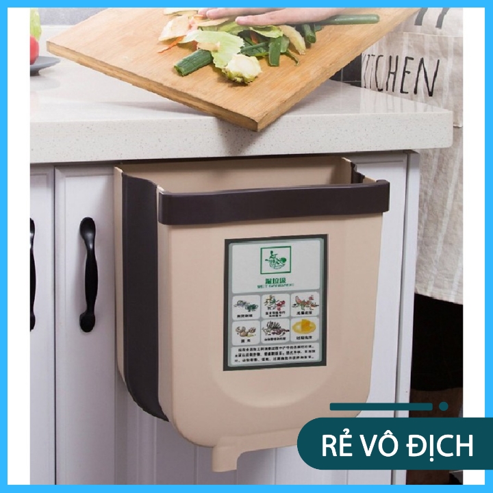 Thùng Rác Thông Minh Gấp Gọn Kẹp Tủ Bếp - Đa Năng Phù Hợp Cho Ghế Sau Ô Tô, Văn Phòng, Nhà Bếp