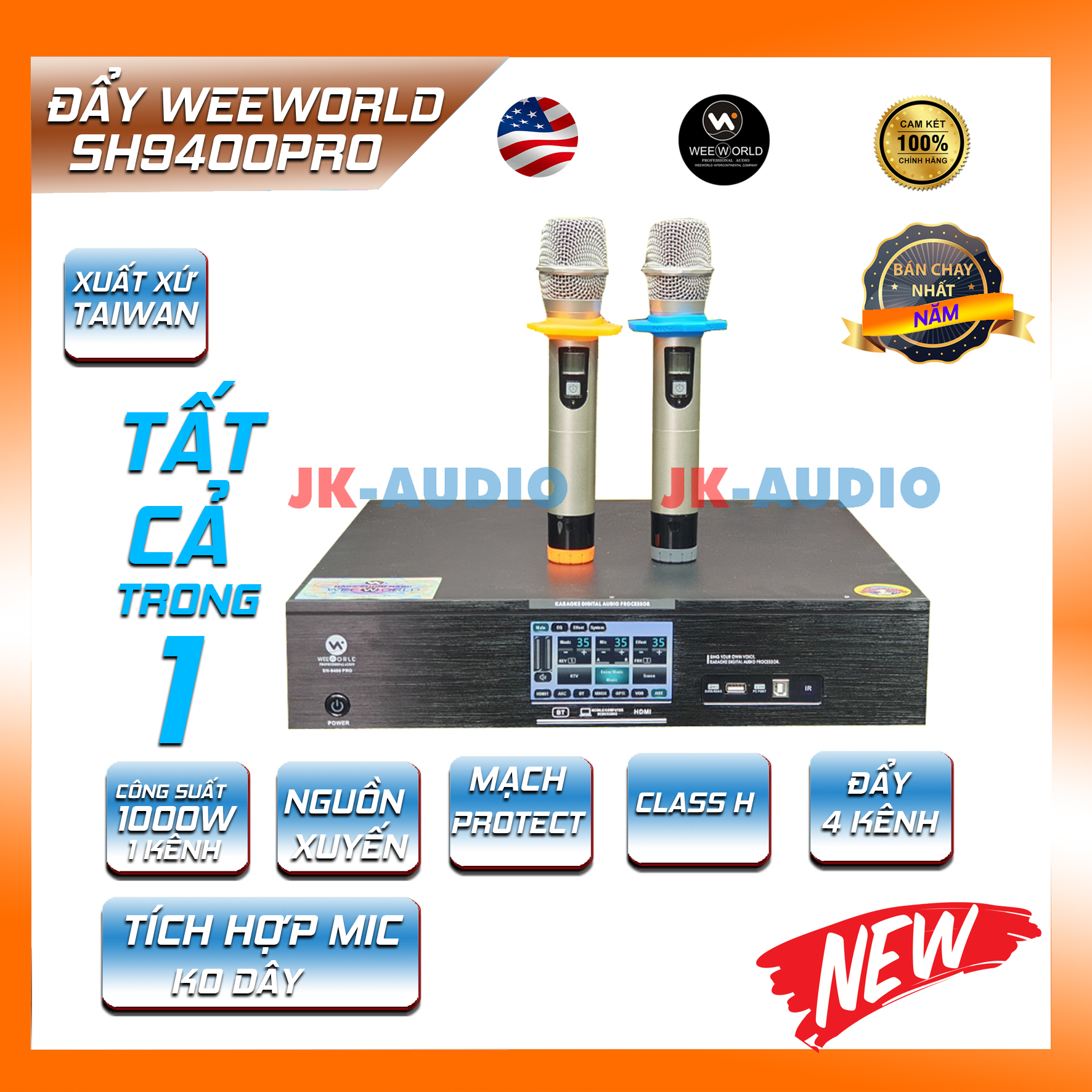 Cục đẩy liền vang weeworld sh9400pro