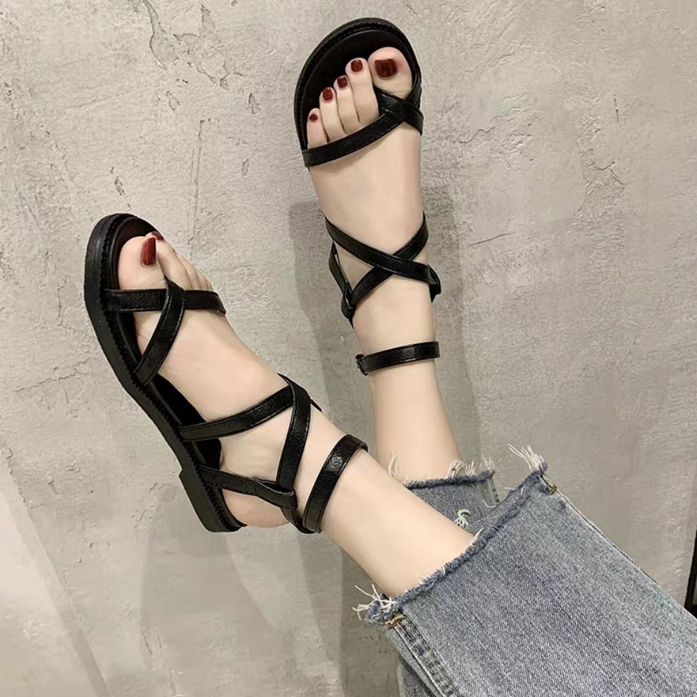 [HCM]Giày sandal nữ quai chéo cá tính