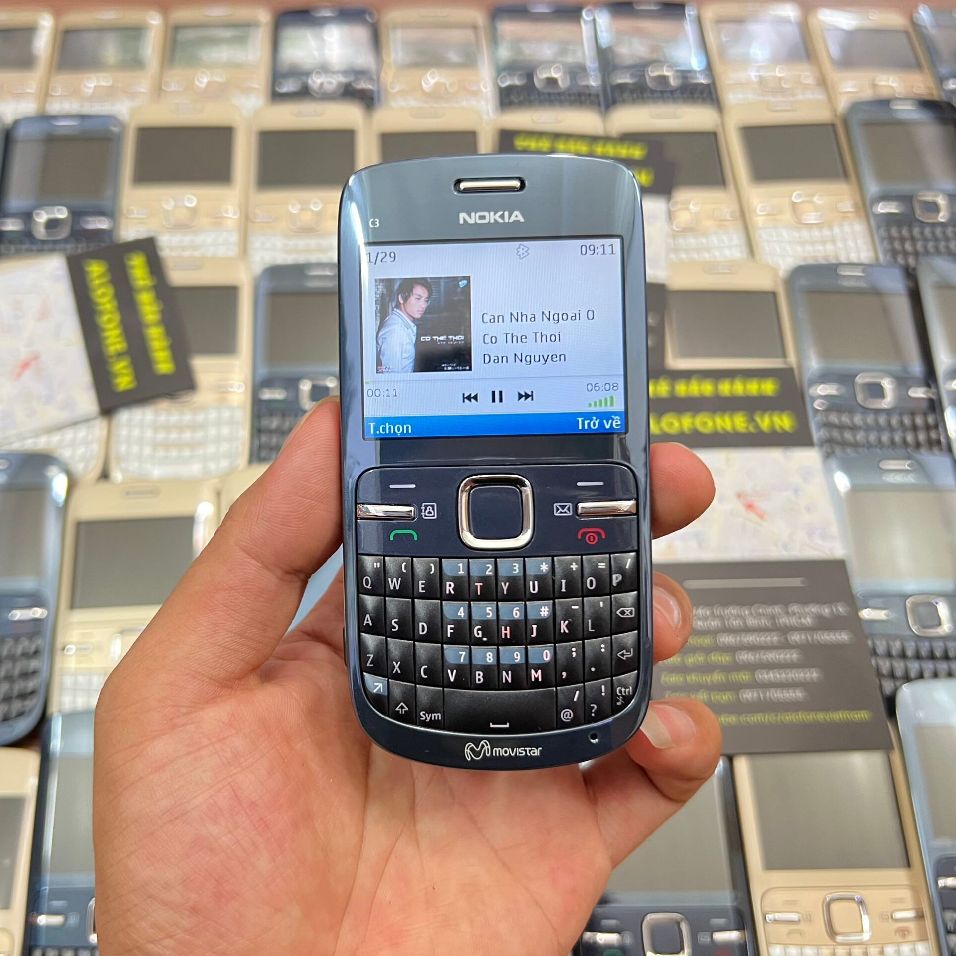 [HÀNG CHÍNH HÃNG - BẢO HÀNH 1 NĂM] Điện thoại Nokia C3-00 kiểu dáng cổ điển bàn phím 24 chữ cái tiện lợi có hỗ trợ wifi - TẶNG KÈM PIN SẠC