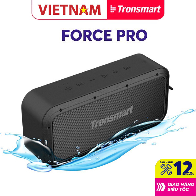 [ BẢN 60W ] Tronsmart Force Pro loa bluetooth 5.0 chống nước Ipx7, loa di động công suất 60W, hỗ trợ NFC, TWS, MicroSD, kết nối 100 loa cùng lúc thời gian nghe nhạc 15 giờ - Hãng phân phối chính thức