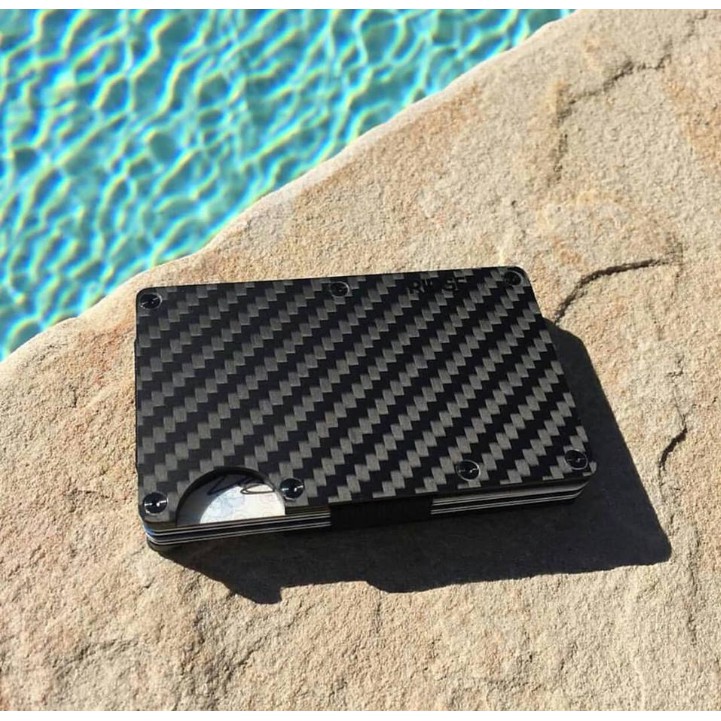 Kẹp tiền Money Clip Carbon Fiber Metal - King's Garden