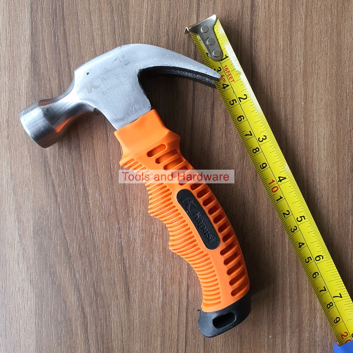 Búa đinh Kapusi Nhật Bản dạng lùn chiều dài 15cm, đầu búa nặng 250gr, Bảo hành 12 tháng - búa sừng dê, búa đóng đinh, búa nhổ đinh, búa kapusi, búa nhật bản, búa gò, búa lùn