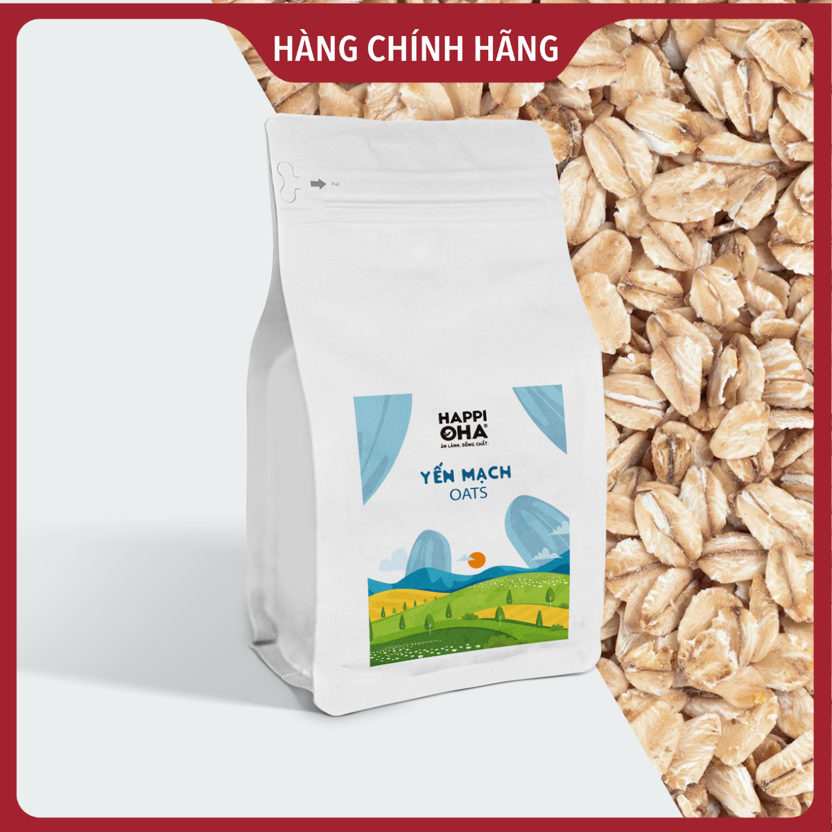 Yến mạch nguyên hạt happi oha hỗ trợ ăn kiêng và giảm cân 500g