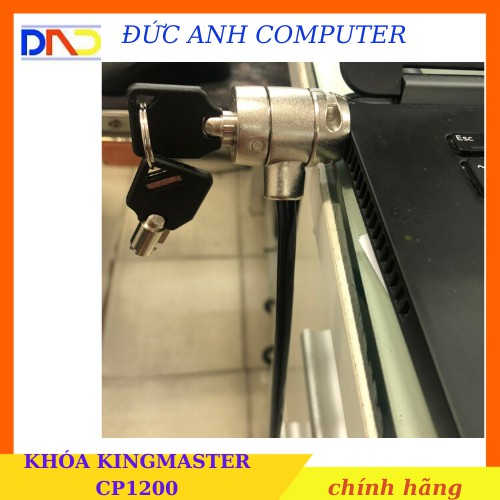 Khóa laptop chìa Kingmaster CP1200 - chính hãng 100% khóa chìa tròn dây 18m cứng cáp - khóa sơn tĩnh điện