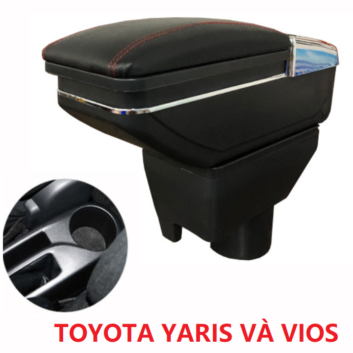Hộp tỳ tay ô tô, xe hơi Toyota Yaris và Vios dùng cho đời xe từ 2014-2020 JDZX-YRIS-D ( Màu đen)