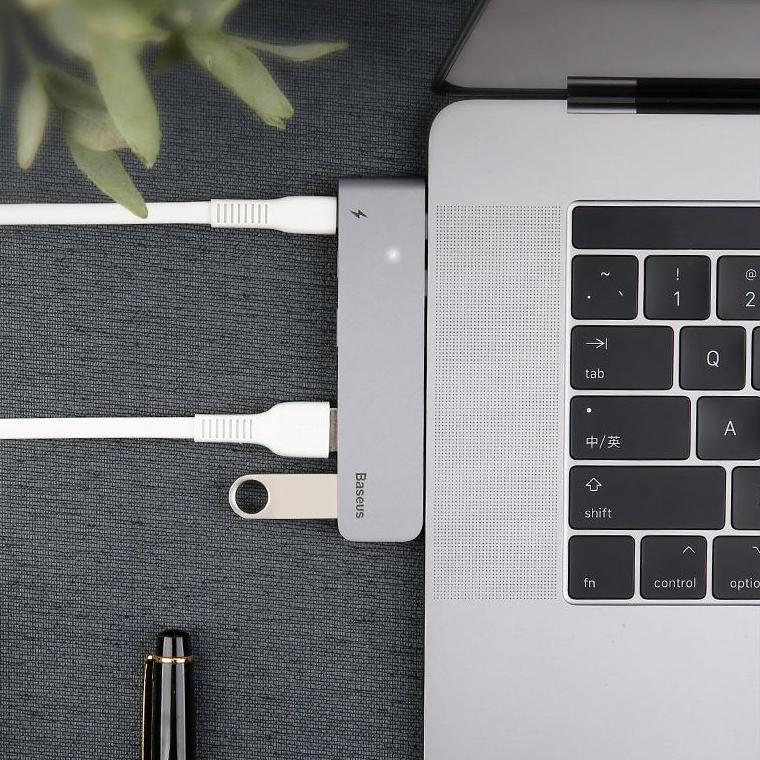 Baseus usb hub kép usb c hub để usb 3.0 hdmi type-c nữ adapter thunderbolt 3 loại c usb 3.0 hub cho 2016 2017 macbook pro - phân phối bởi vietstore