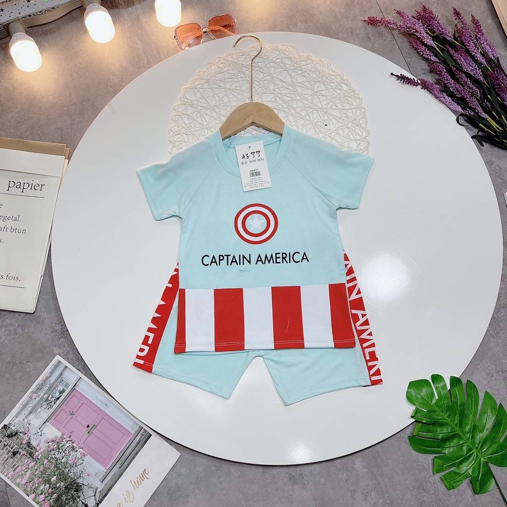 Set bộ đồ captain america cho bé trai