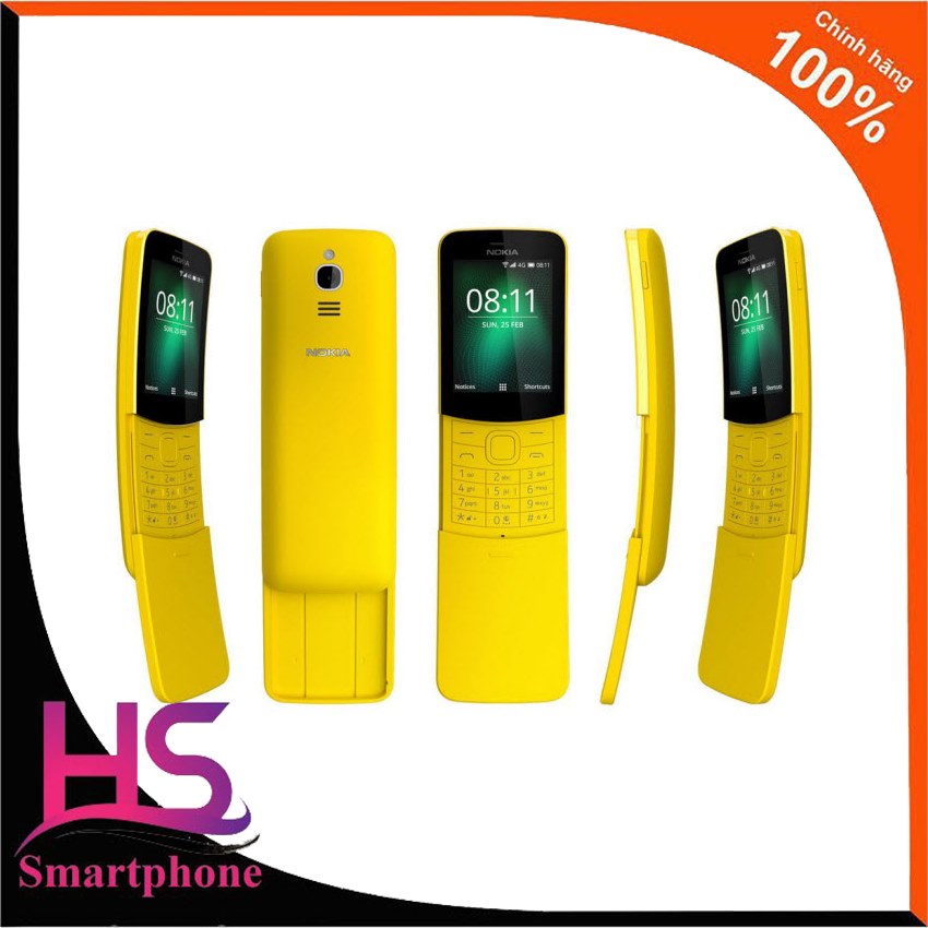 Điện thoại điện thoại zono n8110 2.4inch màu vàng 1 đổi 1 trong 12 tháng