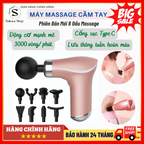 Máy massage cầm tay KH-325, Máy massage toàn thân đa năng cầm tay 8 đầu 4 chế độ rung, máy mát xa cầm tay mini bản mới 2022 mát xa toàn thân, Máy massage cầm tay rung, may massage cam tay, máy mát xa cổ vai gáy, máy massage cầm tay