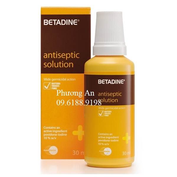 Betadine sát khuẩn vàng 10%, 125ml Date 02 03 2027