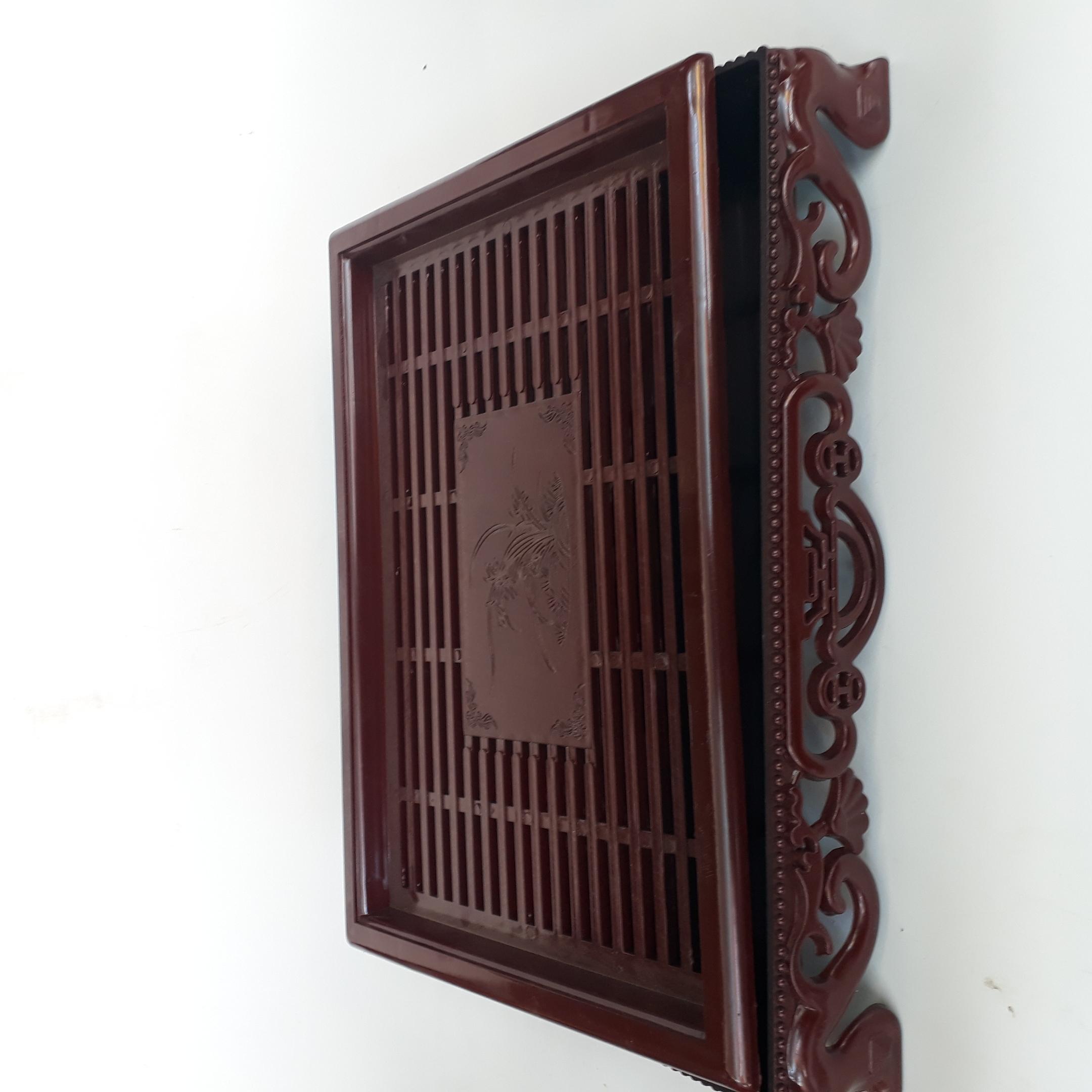 Khay trà giả gỗ hộp 42 x 30 x 7 cm