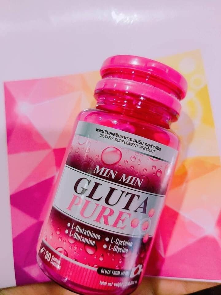 Viên siêu trắng da Min Min Gluta Pure Thái Lan - Vien uong trang da - Viên uong dưỡng trắng