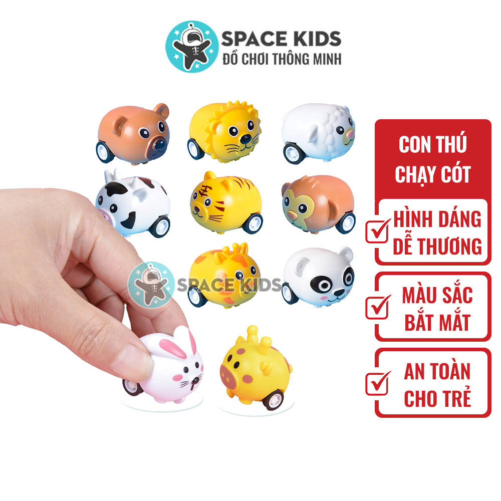 Đồ chơi trẻ em Con thú chạy cót ngộ nghĩnh, đồ chơi trẻ em con thú chạy đà giúp bé vận động - SKC2, chất liệu nhựa ABS