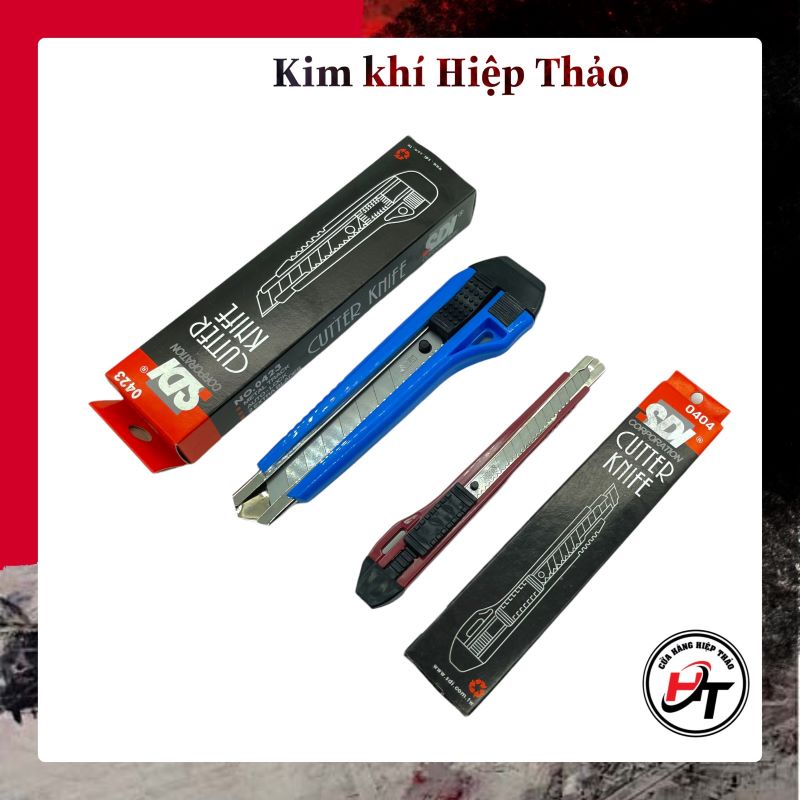 Dao rọc giấy lưỡi dao trổ cắt rạch dọc đồ lớn sdi to 0423 và nhỏ 0404 drg-sdi