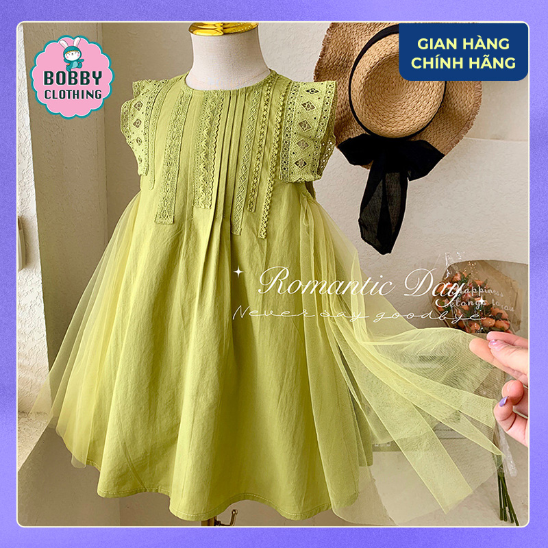 Đầm, Váy đi tiệc cho bé màu xanh cốm