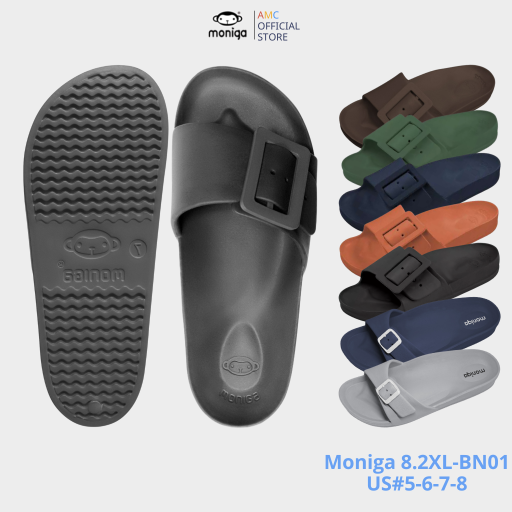 Dép Thái Lan Monobo Nhựa Đúc Quai Khóa Chữ Nhật Siêu Nhẹ, Êm - Moniga 8.2xl