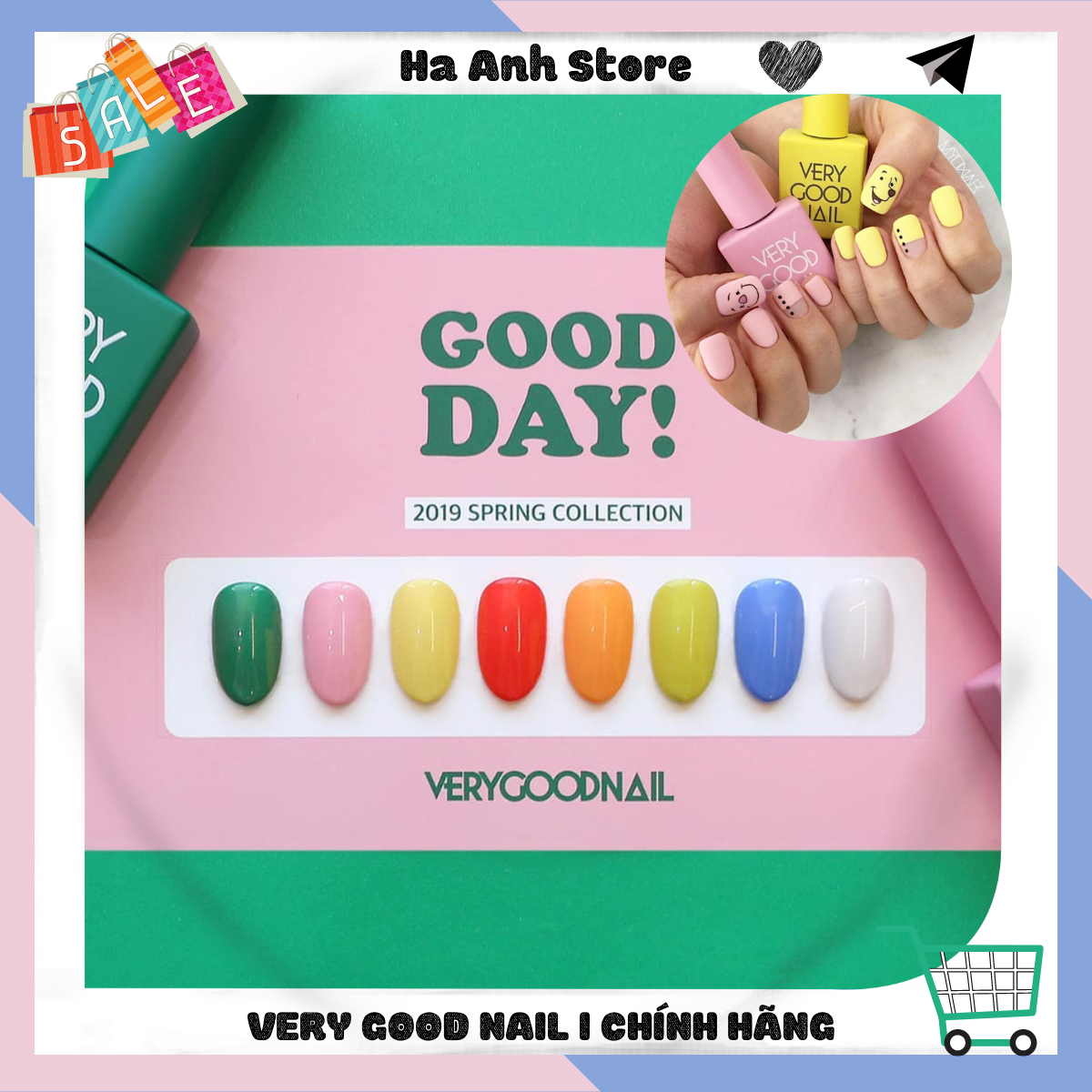 Very good Nail Sơn gel Chính hãng Hàn quốc, Chọn màu Good Day Spring Collection, Chai lẻ 10ml