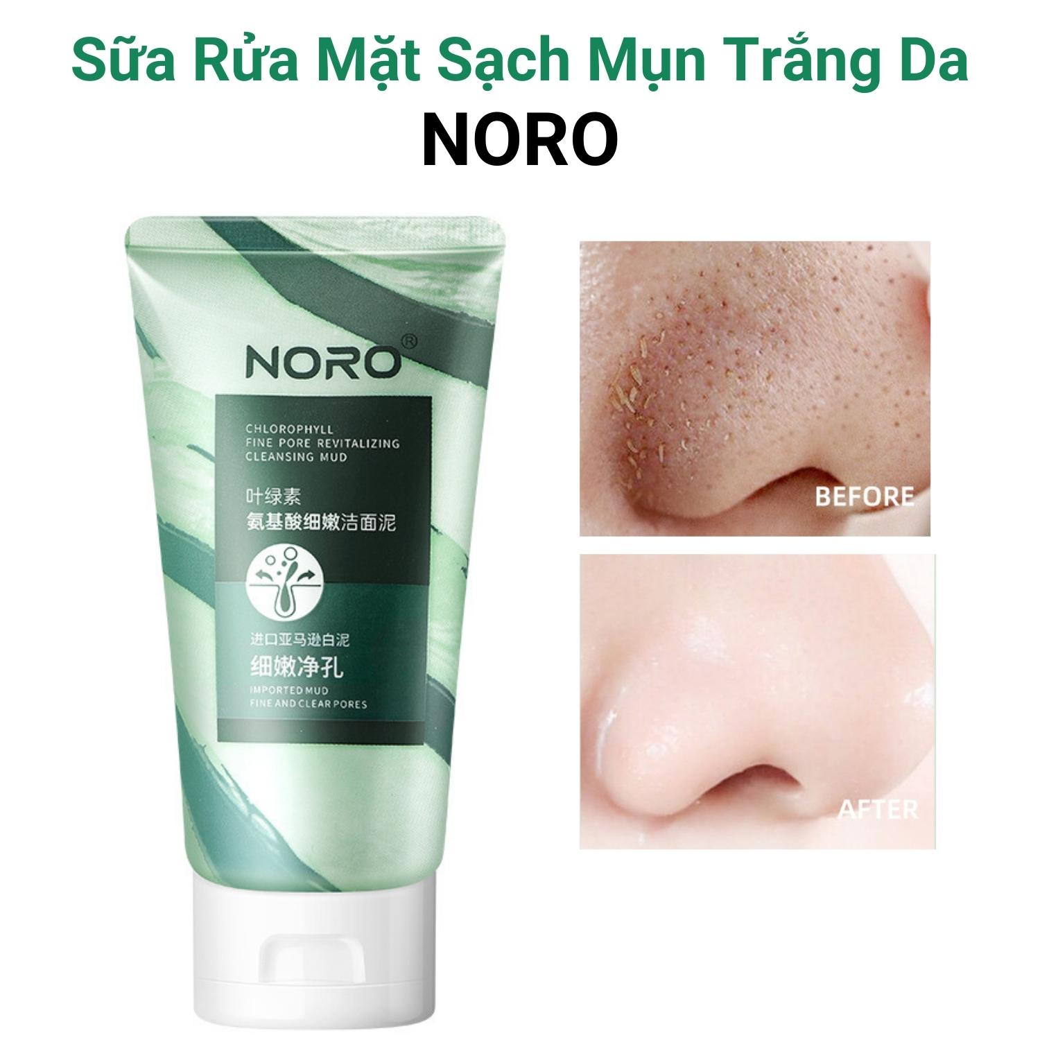 Sữa rửa mặt làm trắng da noro ngăn ngừa mụn giúp sạch sâu bụi bẩn trên da kiềm dầu và cấp ẩm