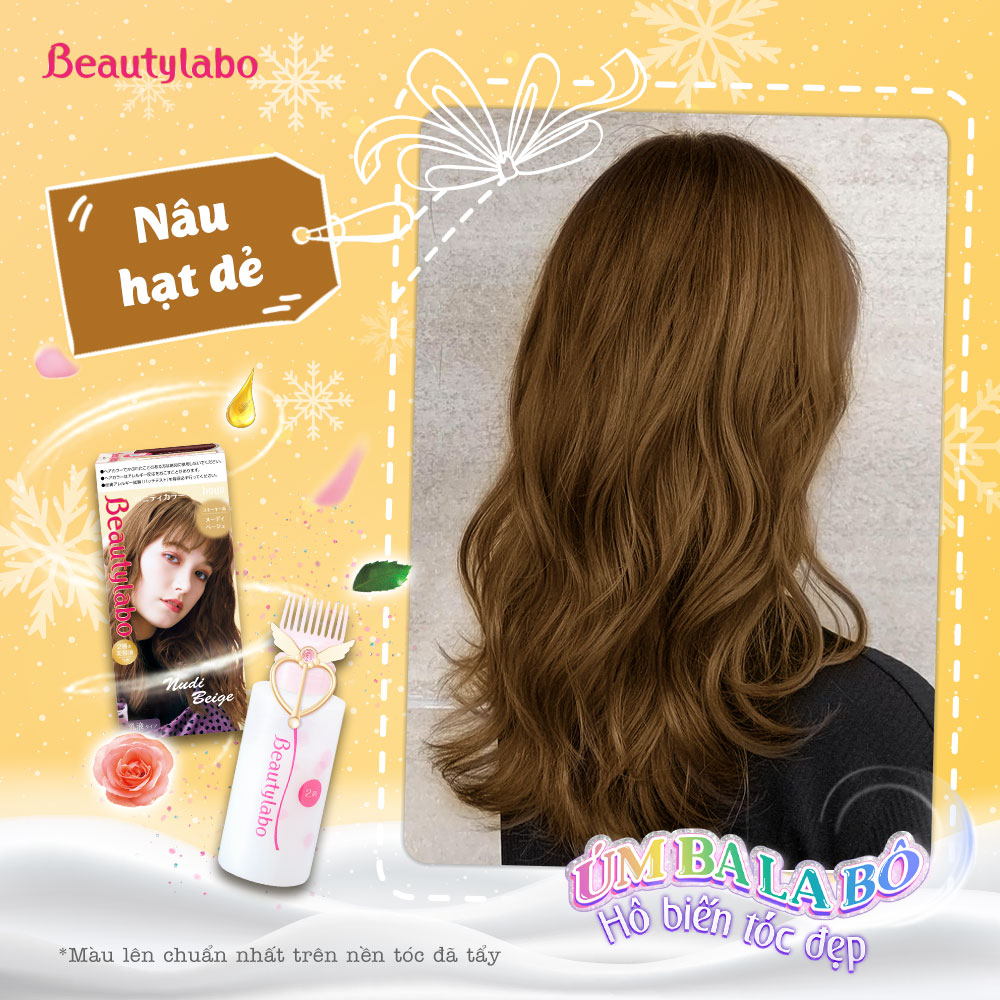 Thuốc nhuộm tóc tại nhà dạng kem Beautylabo Vanity 133ml màu Nâu Hạt Dẻ - nhuộm dưỡng tóc mềm mượt chuẩn Nhật