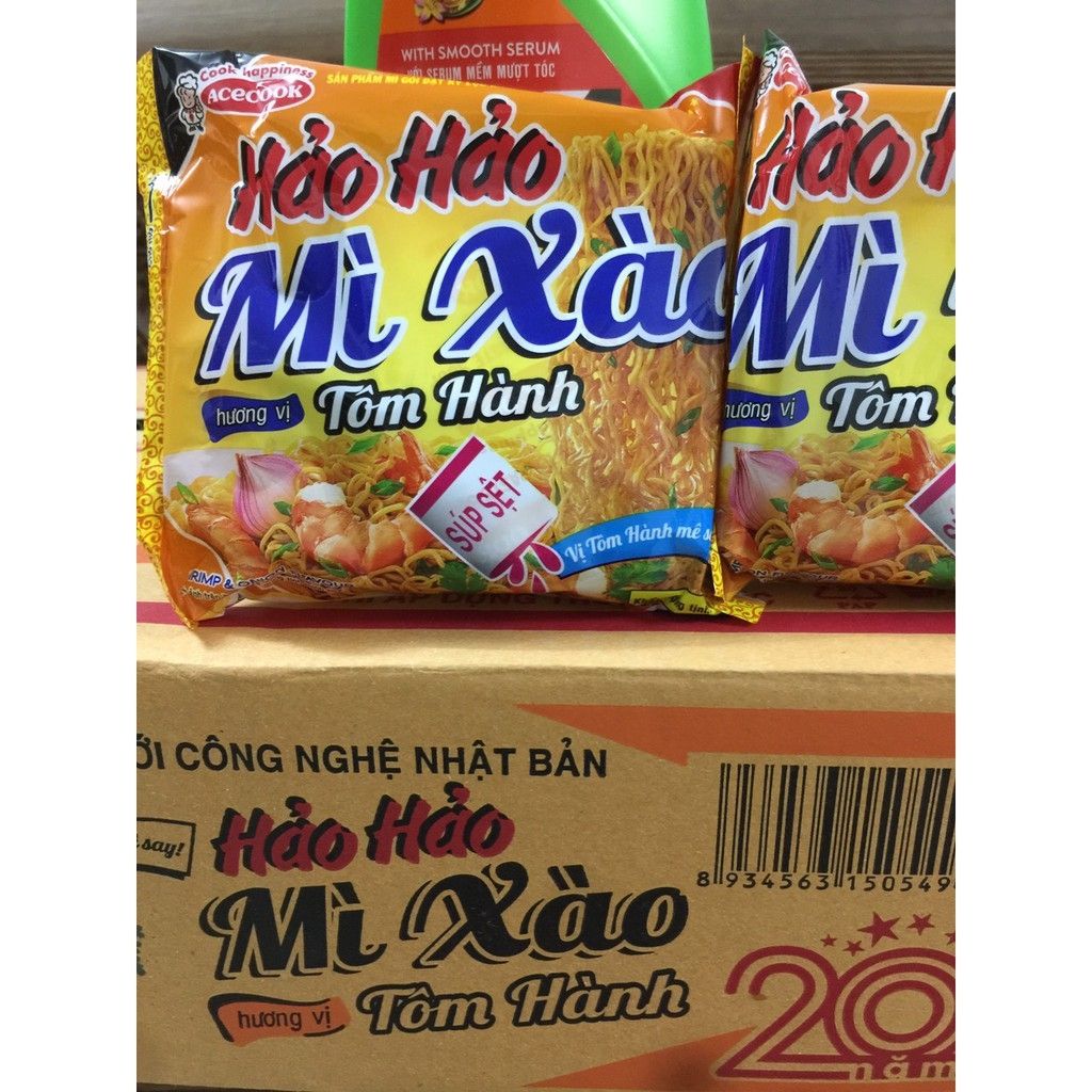 Mì xào hảo hảo tôm hành