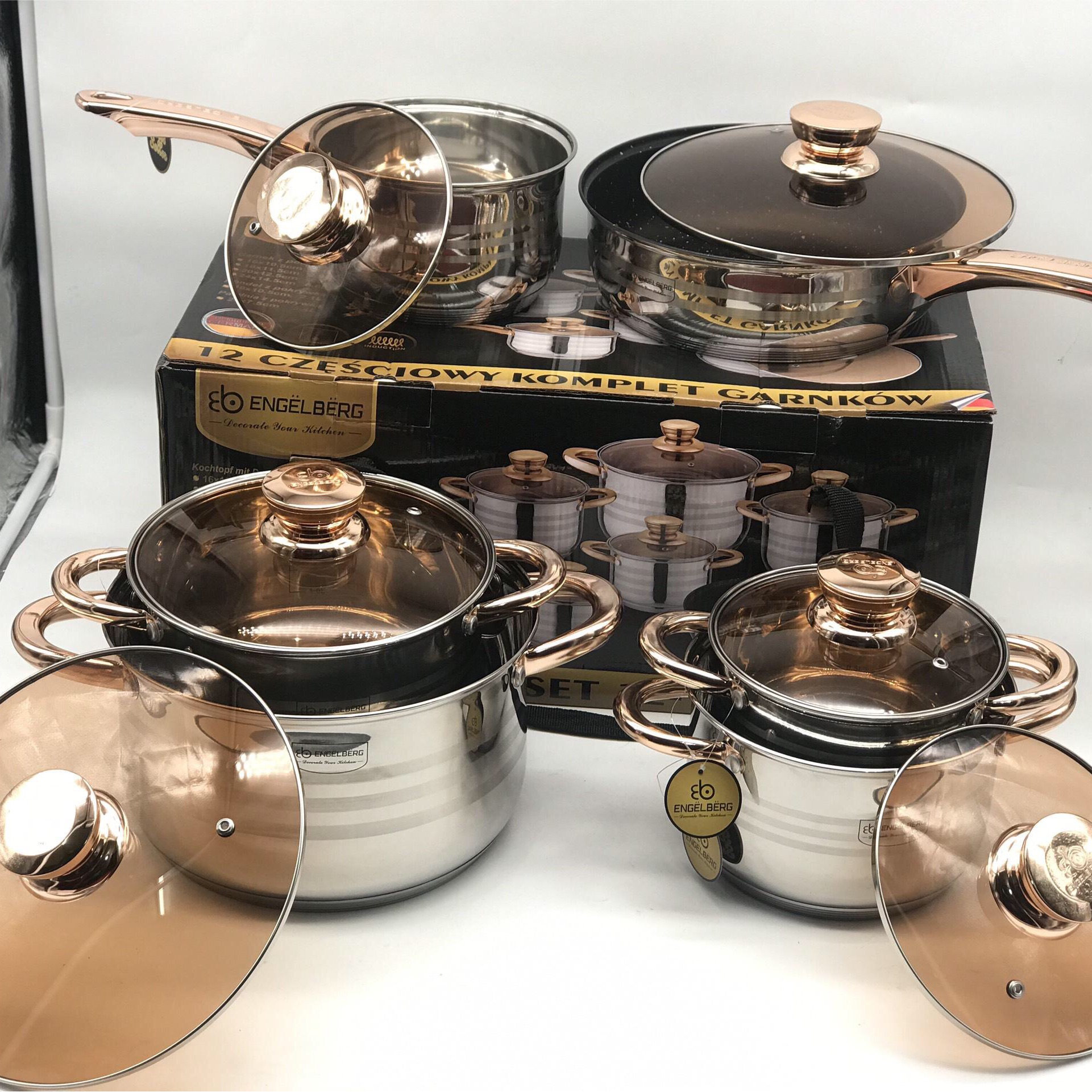 Bộ nồi đức engelberg 6 món 5 đáy