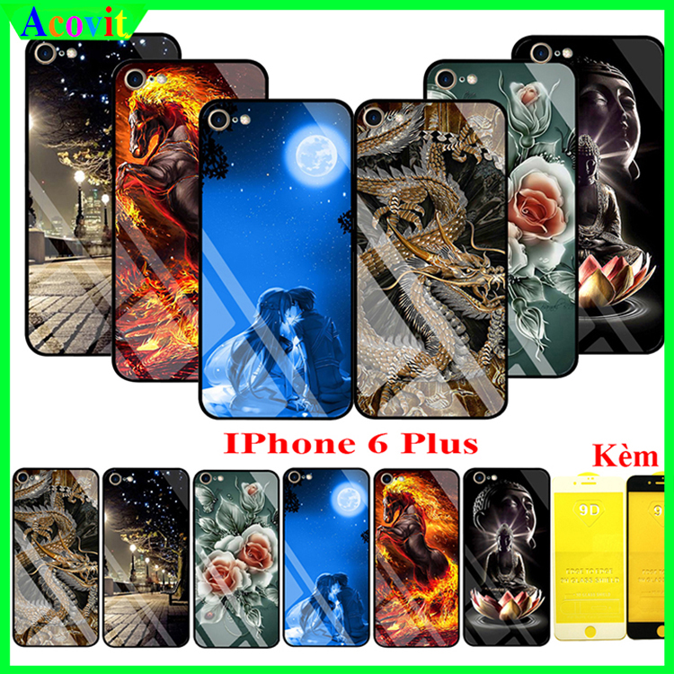 " COMBO ỐP lưng IPHONE 6S PLUS  kính 3D" _Kiểu dáng sang trọng, mặt kính siêu nét chống bẩn, chống bụi_ Hình ảnh sắc nét, Không mờ