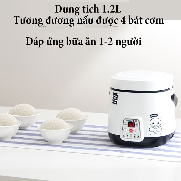 Video nồi cơm điện mini, nồi cơm điện 1-2 người ăn 1,2 lit